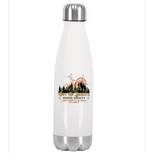 Out Of Breath Hiking Society Gift Mountain Hiking Funny Stainless Steel Insulated Water Bottle