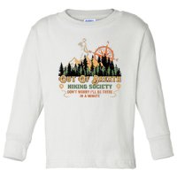 Out Of Breath Hiking Society Gift Mountain Hiking Funny Toddler Long Sleeve Shirt