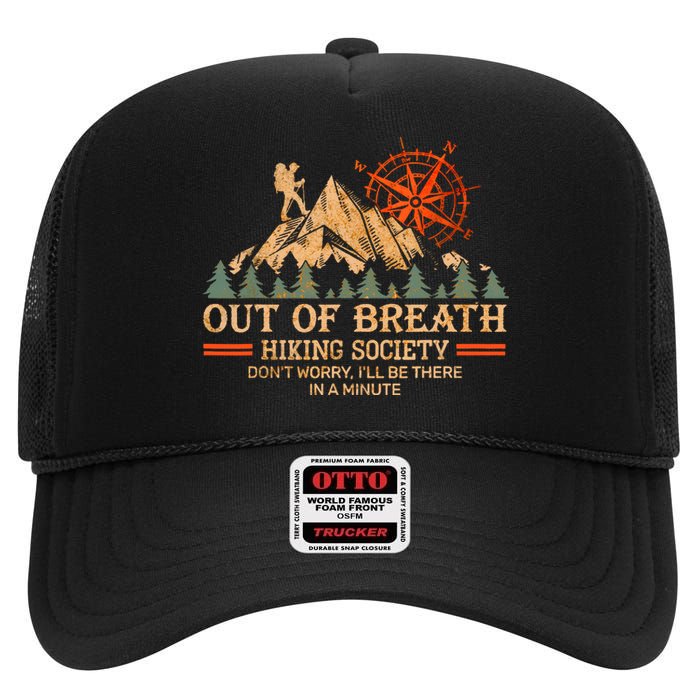 Out Of Breath Hiking Society High Crown Mesh Back Trucker Hat