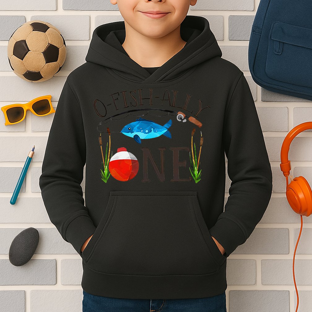 Ofishally ONE Baby O Fish Ally ONE Kids Hoodie