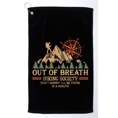 Out Of Breath Hiking Society For Women Hiker Nature Love Golf Towel