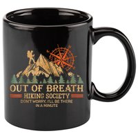Out Of Breath Hiking Society 11oz C Handle Ceramic Mug