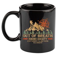 Out Of Breath Hiking Society 11oz C Handle Ceramic Mug