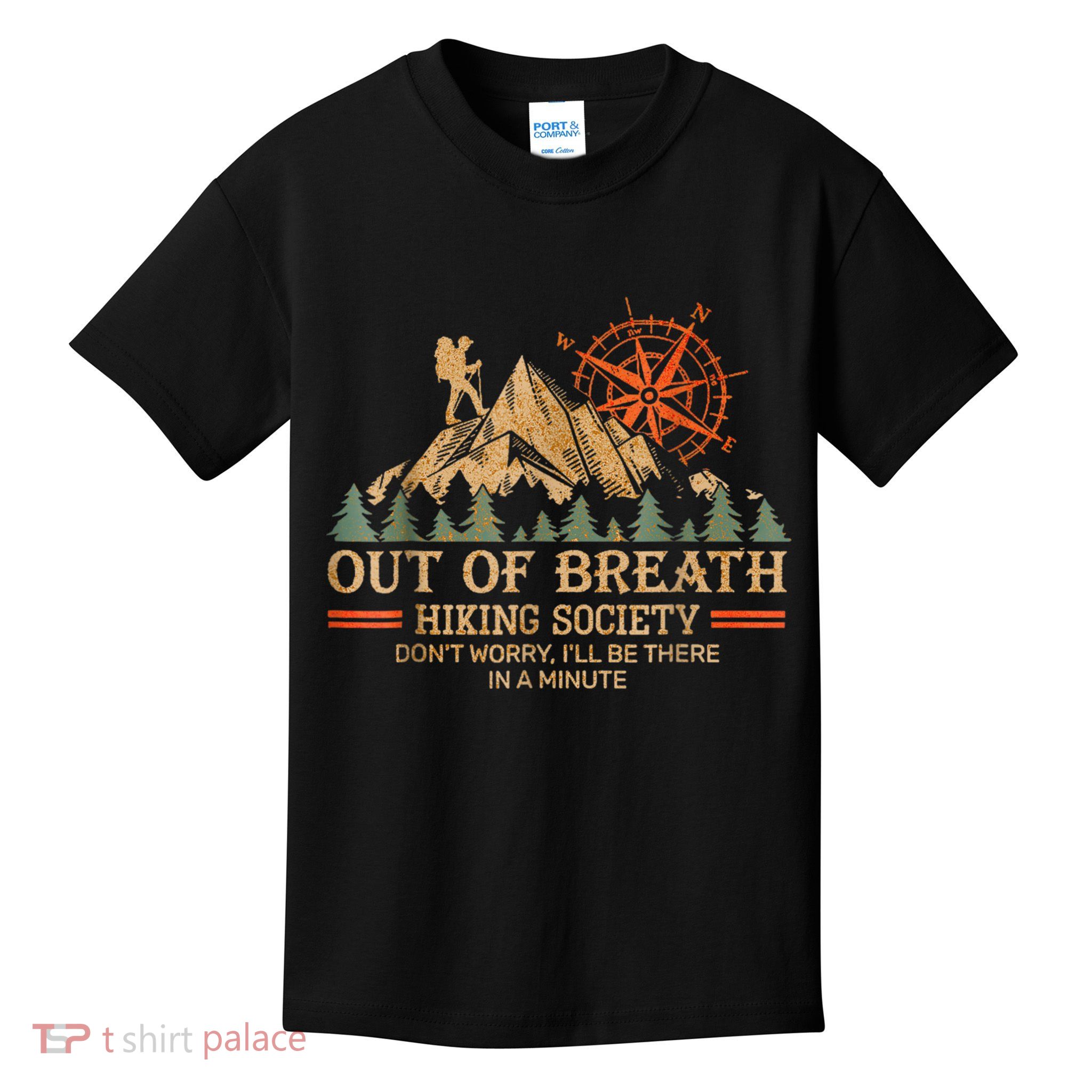 Out Of Breath Hiking Society Kids T-Shirt