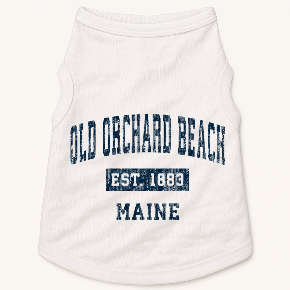 Old Orchard Beach Maine Me Vintage Sports Doggie Tank
