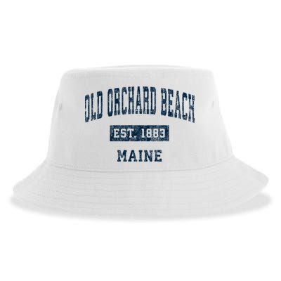 Old Orchard Beach Maine Me Vintage Sports Sustainable Bucket Hat