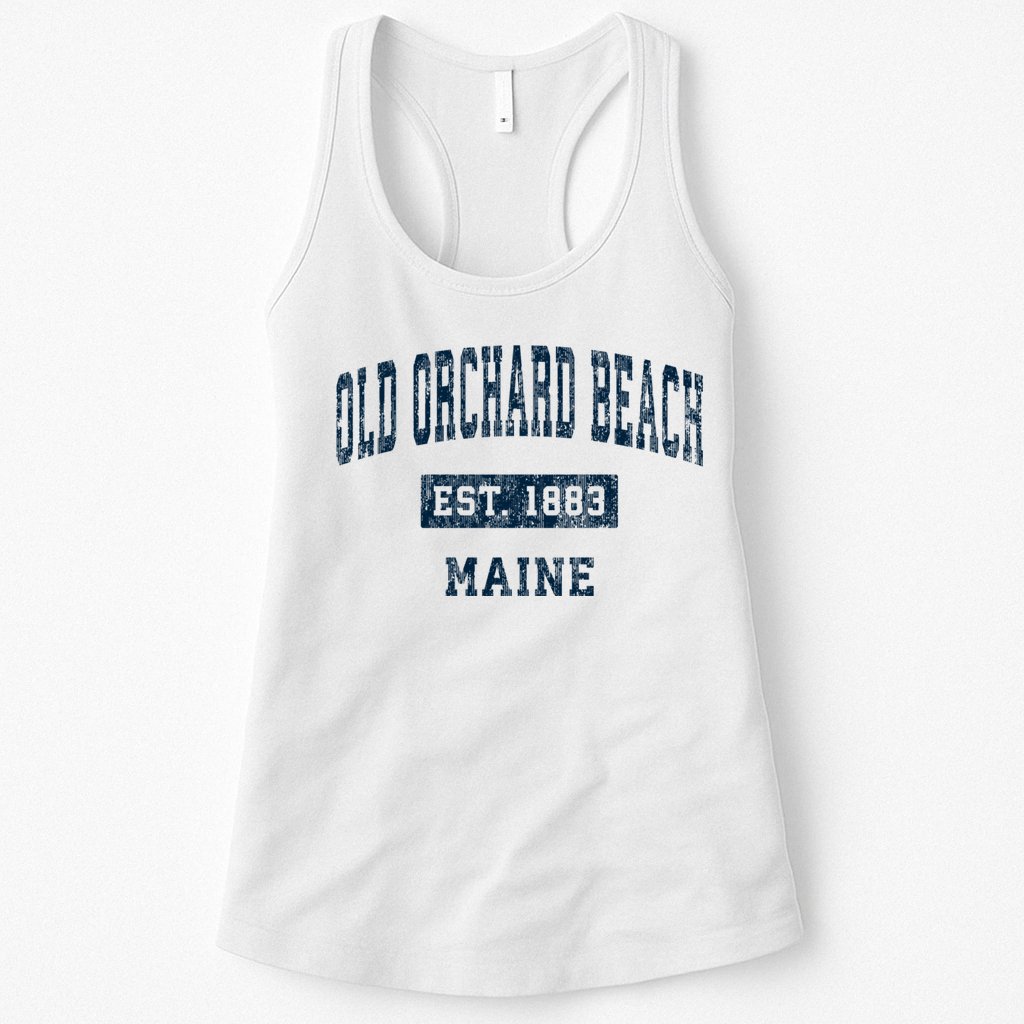 Old Orchard Beach Maine Me Vintage Sports Womens Tank Top