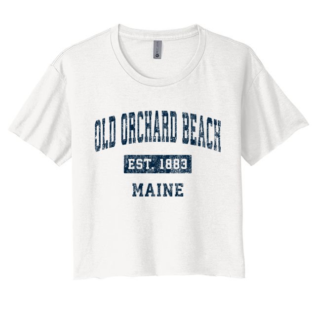 Old Orchard Beach Maine Me Vintage Sports Crop Top