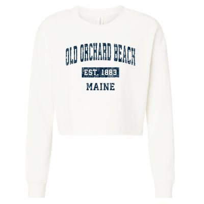 Old Orchard Beach Maine Me Vintage Sports Cropped Pullover Crew
