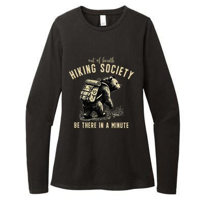 Out Of Breath Hiking Society Bear Be There In A Minute Womens CVC Long Sleeve Shirt