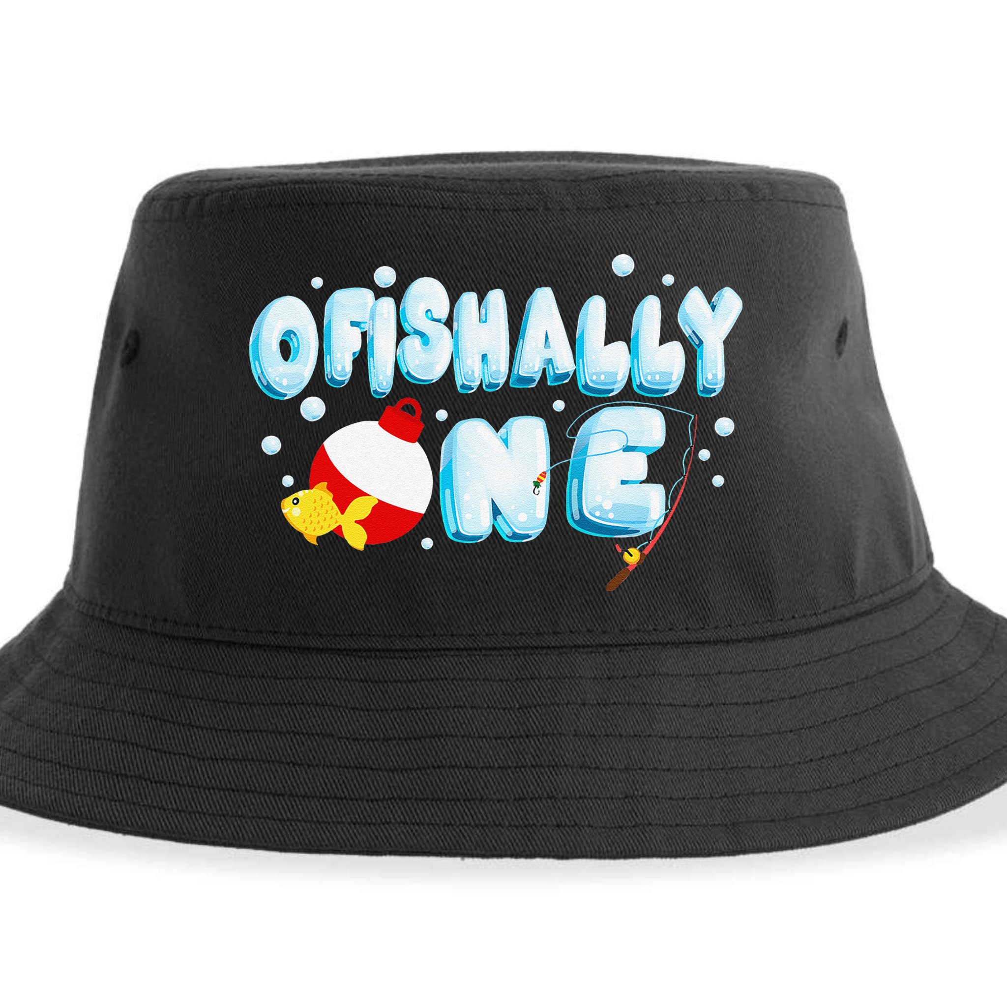Ofishally One Birthday Outfit For Fish Lover Sustainable Bucket Hat