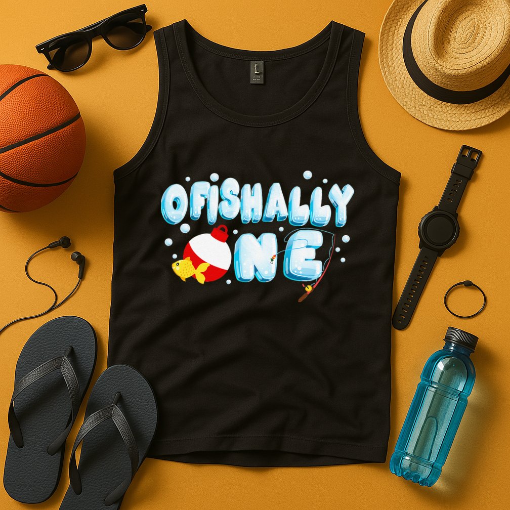 Ofishally One Birthday Outfit For Fish Lover Tank Top