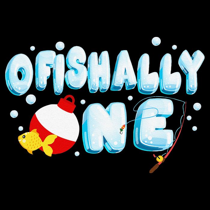Ofishally One Birthday Outfit For Fish Lover Kids T-Shirt