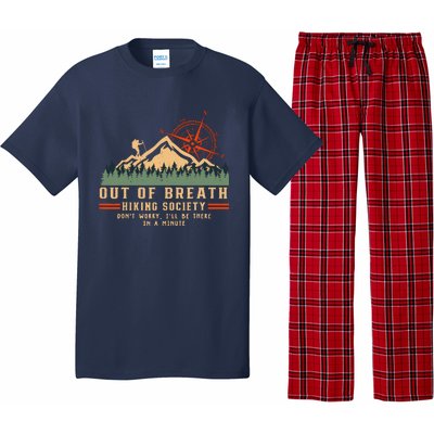 Out Of Breath Hiking Society Funny Mountain Hiker Joke Pajama Set