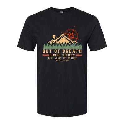 Out Of Breath Hiking Society Funny Mountain Hiker Joke Softstyle® CVC T-Shirt