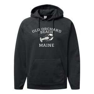 Old Orchard Beach Maine Lobster Performance Fleece Hoodie