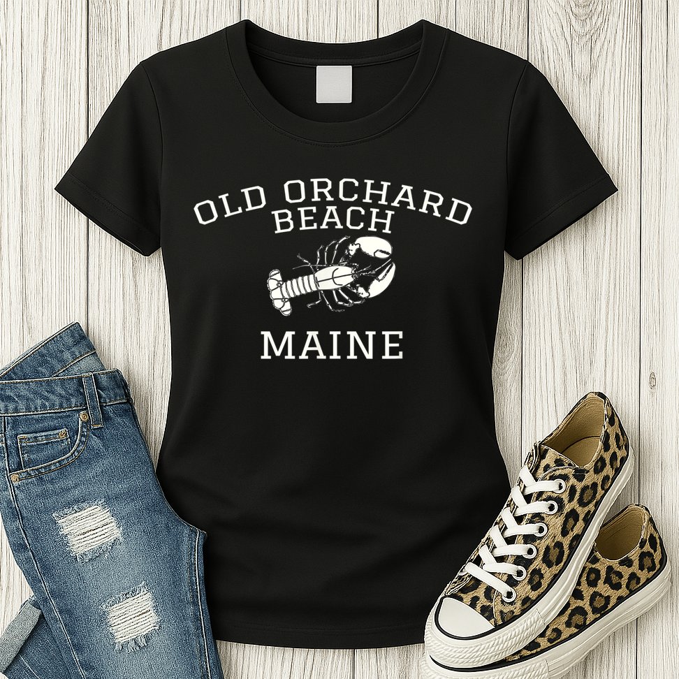 Old Orchard Beach Maine Lobster Womens T-Shirt