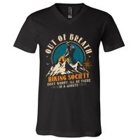 Out Of Breath Hiking Society V-Neck T-Shirt