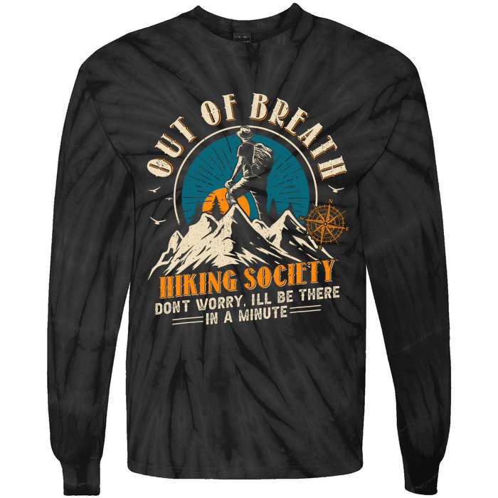 Out Of Breath Hiking Society Tie-Dye Long Sleeve Shirt