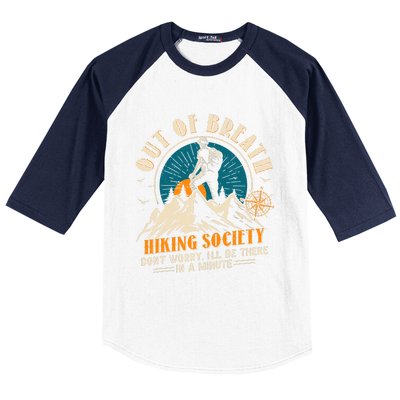 Out Of Breath Hiking Society Baseball Sleeve Shirt