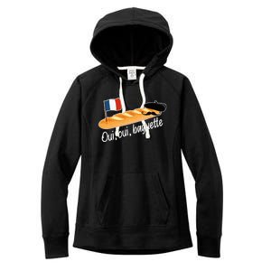 Oui Oui Baguette French Bread France Lover Francophile Women's Fleece Hoodie