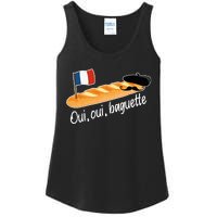 Oui Oui Baguette French Bread France Lover Francophile Ladies Essential Tank