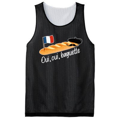 Oui Oui Baguette French Bread France Lover Francophile Mesh Reversible Basketball Jersey Tank