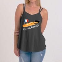 Oui Oui Baguette French Bread France Lover Francophile Women's Strappy Tank