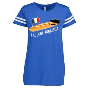 Oui Oui Baguette French Bread France Lover Francophile Enza Ladies Jersey Football T-Shirt