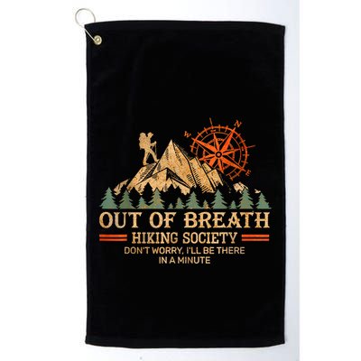 Out Of Breath Hiking Society Golf Towel