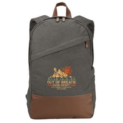 Out Of Breath Hiking Society Cotton Canvas Backpack