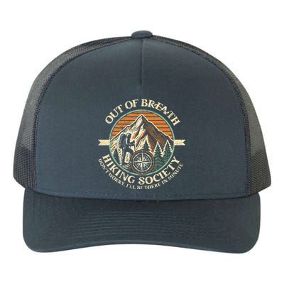 Out Of Breath Hiking Society Funny Mountain Outdoor Hikers Yupoong Adult 5-Panel Trucker Hat