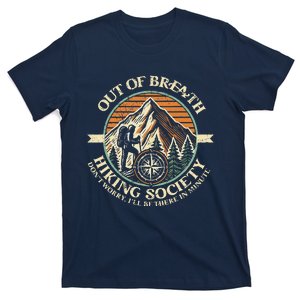 Out Of Breath Hiking Society Funny Mountain Outdoor Hikers T-Shirt