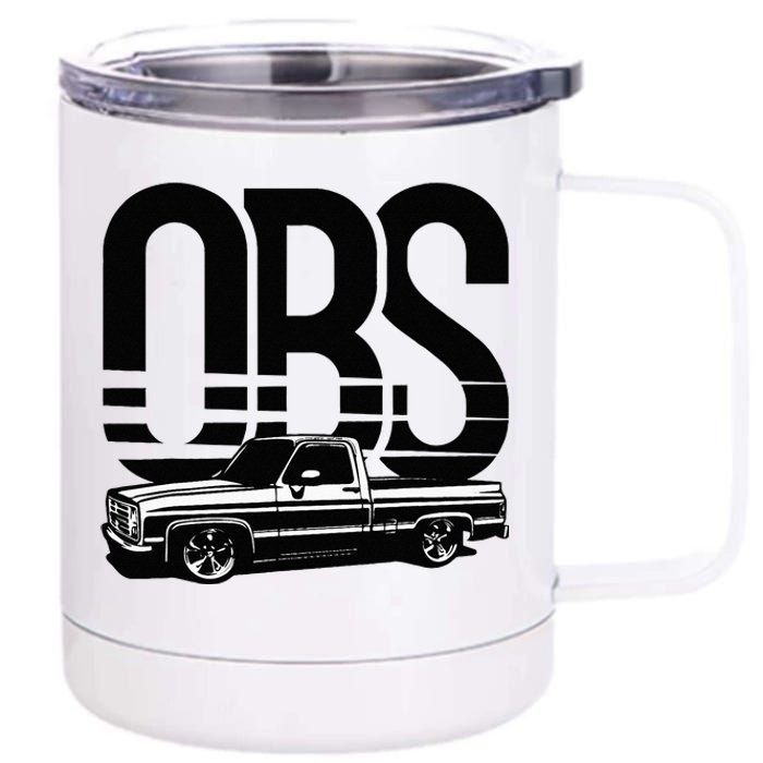 OBS Old Body Style Lowered Truck Vintage Car Show 12 oz Stainless Steel Tumbler Cup