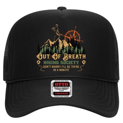 Out Of Breath Hiking Society High Crown Mesh Back Trucker Hat