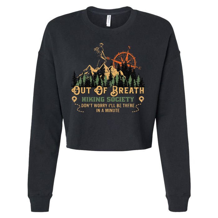 Out Of Breath Hiking Society Cropped Pullover Crew