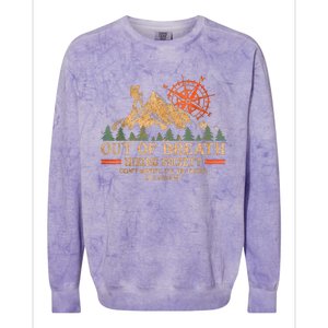 Out Of Breath Hiking Society Colorblast Crewneck Sweatshirt