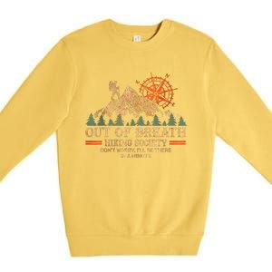 Out Of Breath Hiking Society Premium Crewneck Sweatshirt