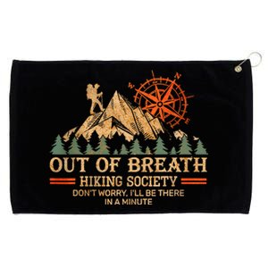 Out Of Breath Hiking Society Grommeted Golf Towel