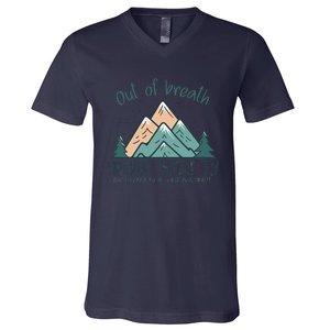 Out Of Breath Hiking Society Hiker V-Neck T-Shirt