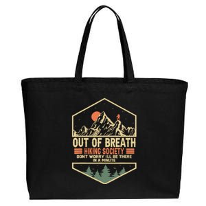 Out Of Breath Hiking Society Cotton Canvas Jumbo Tote