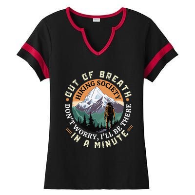 Out of Breath Hiking Society Don't Worry I'll Be There In A Ladies Halftime Notch Neck Tee