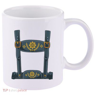 Oktoberfest Outfit Boy Lederhosen Costume 11oz C Handle Ceramic Mug