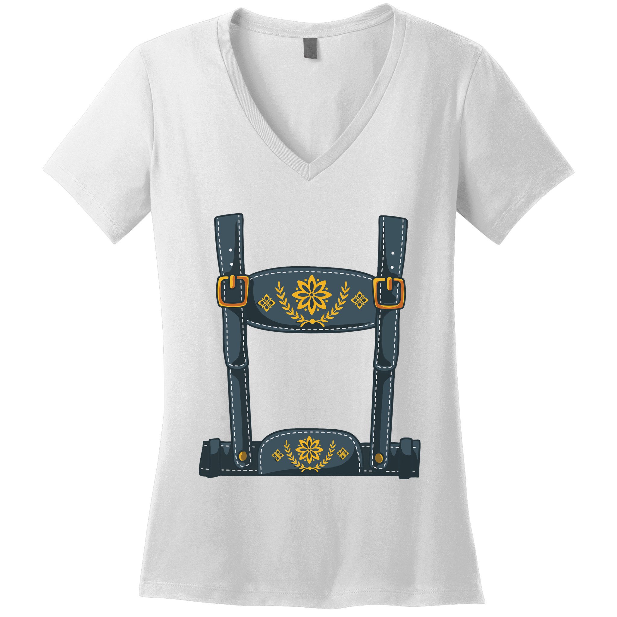 Oktoberfest Outfit Boy Lederhosen Costume Women's V-Neck T-Shirt
