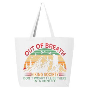 Out Of Breath Hiking Society Forhiker Nature Love 25L Jumbo Tote