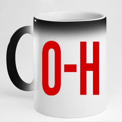 Oh Ohio Logo 11oz Black Color Changing Mug