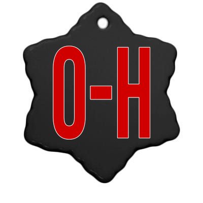 Oh Ohio Logo Ceramic Star Ornament