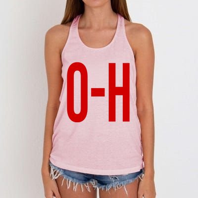 Oh Ohio Logo Women's Knotted Racerback Tank