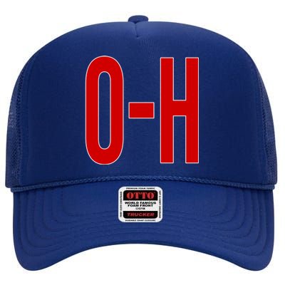 Oh Ohio Logo High Crown Mesh Back Trucker Hat