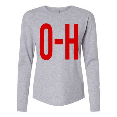 Oh Ohio Logo Womens Cotton Relaxed Long Sleeve T-Shirt